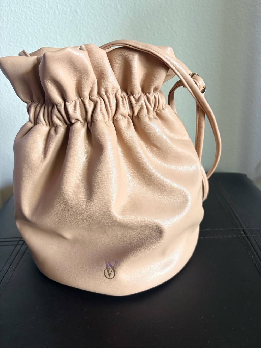 Victoria's Secret Bare Cinched Top Bucket Bag - Praline